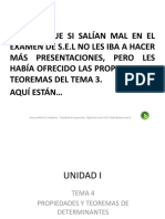 Propiedades de Los Determinantes Diapositivas