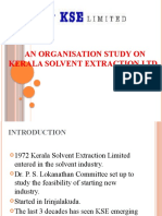 An Organisation Study On Kerala Solvent Extraction LTD