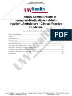 Intravenous Administration of Formulary Medications Adult in Patient Ambulatory