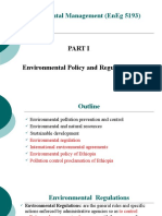 Environmental Management (Eneg 5193) : Environmental Policy and Regulations