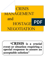 Crisis Management and Hostage Negotiation: Psupt Orlando Obispo Yebra JR (DSC) Mpa, Pese, Ceoe