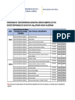 DEE-573 Secc. B DERECHO AMBIENTAL Cronograma de Videoconferencias