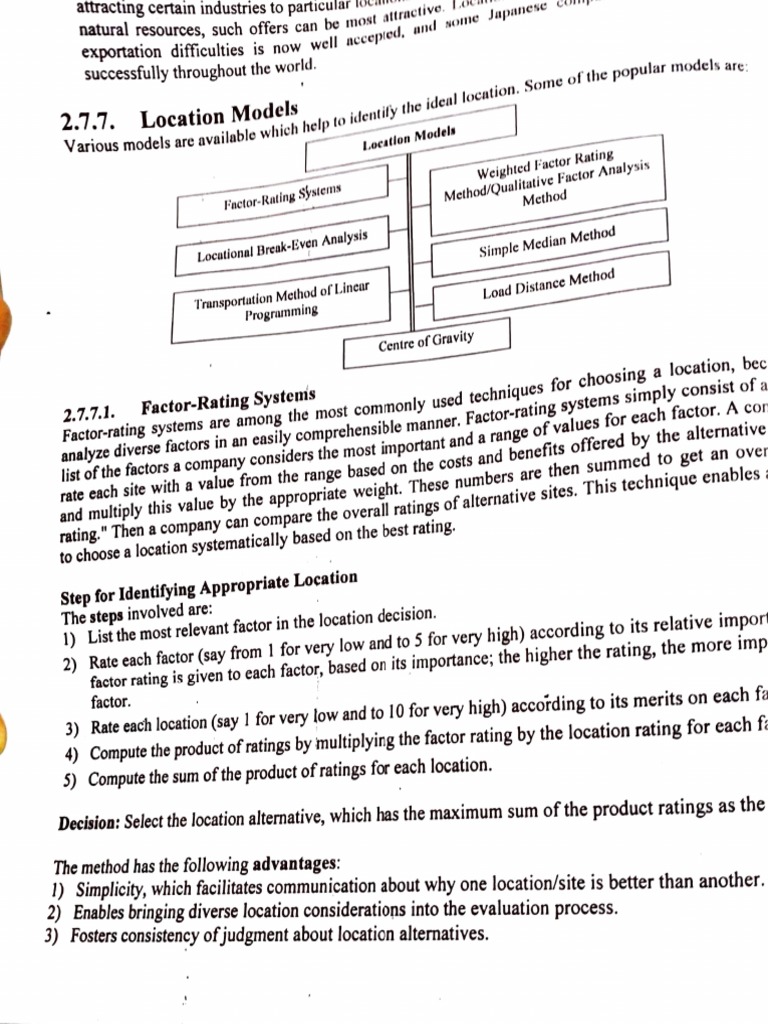 Location Selection Methods for Industries | PDF | Mathematical ...