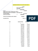 Tabla de Amortizacion de Credito