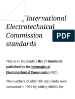 IEC Standards List