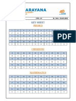 Xii C - F Iit - 02.05.2022 Ctm-01 Key (Jee Mains Model)