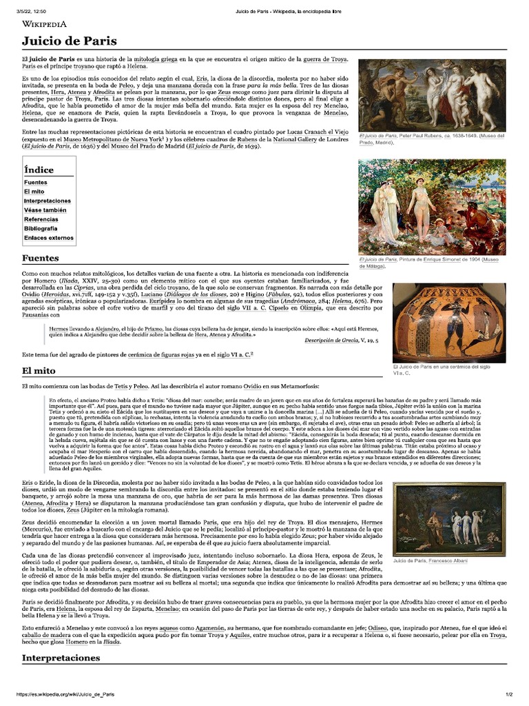 Juicio de Paris PDF