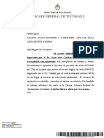Juzgado Federal de Tucuman 2: Signature Not Verified