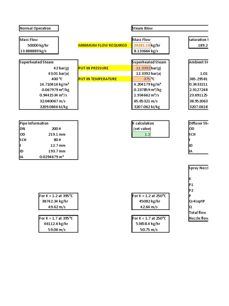 Steam Flow Rate Calculation Guide | PDF | Steam | Fluid Mechanics