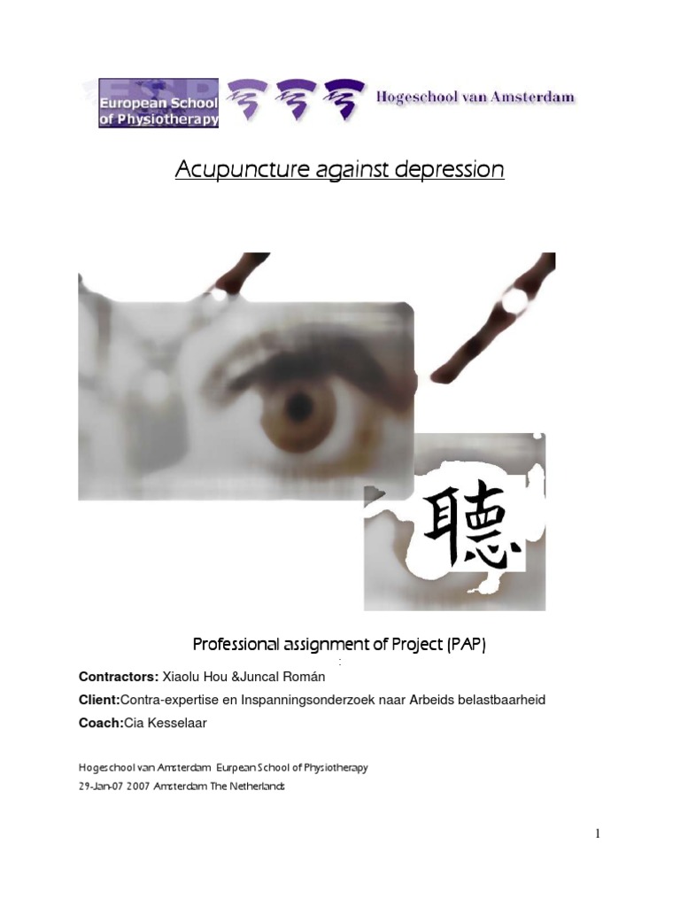 Acupuncture Against Depression Acupuncture Against Depression