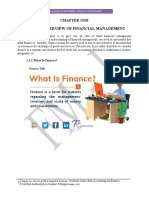 Chapter One 1.1. An Overview of Financial Management: 1.1.1.what Is Finance?