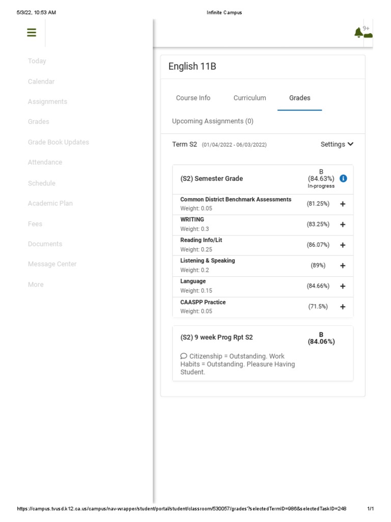 Infinite Campus PDF Learning Behavior Modification