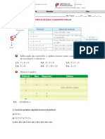 Ficha Trabalho - 5mat5 - Potências de Base Natural