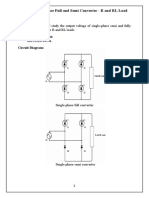 Single Phase Full and Semi Converter - R and RL Load