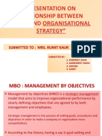 MBO and Organizational Strategy Relationship