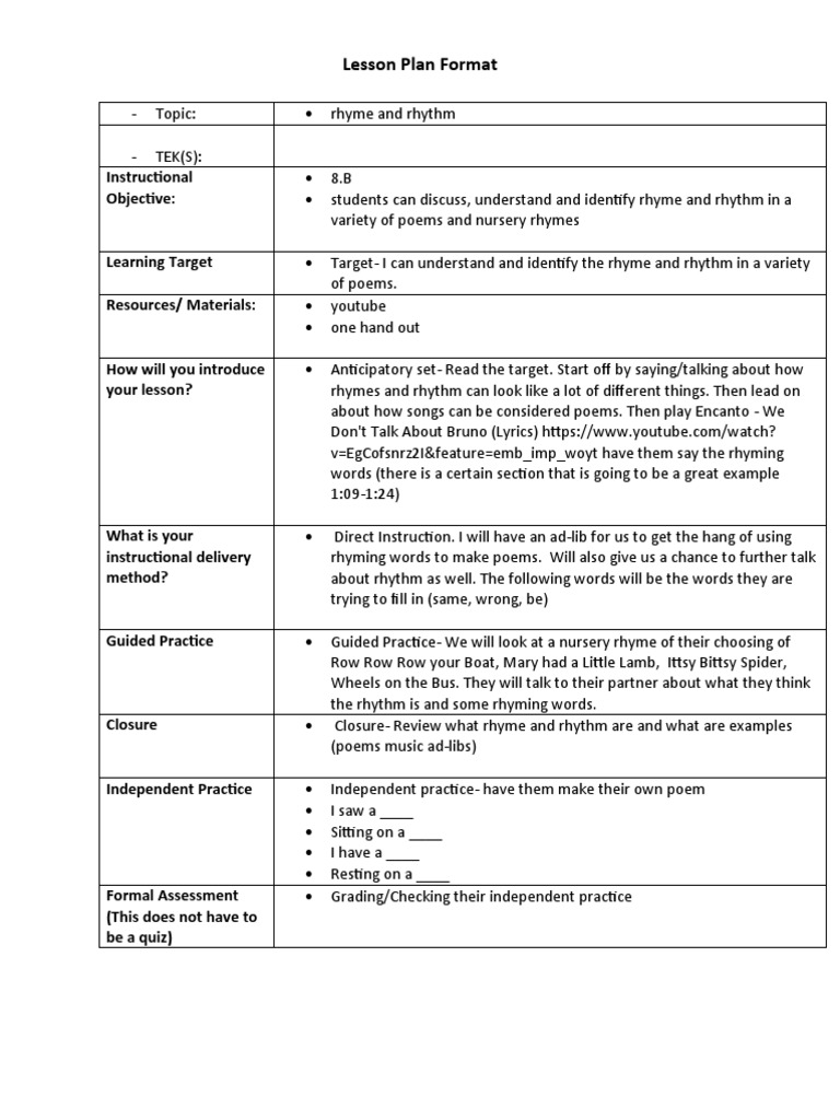 Lesson Plan With Explainations 2 | PDF | Language Arts & Discipline ...