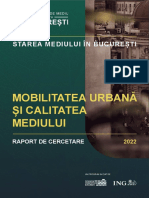 Mobilitatea Urbană Și Calitatea Mediului În București - Raportul de Cercetare Privind Starea Mediului În București (12 Aprilie, 2022)