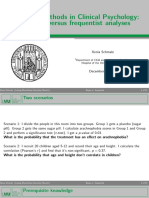 Research Methods in Clinical Psychology: Bayesian Versus Frequentist Analyses