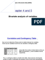 Chapter 4 and 5: Bivariate Analysis of Variables