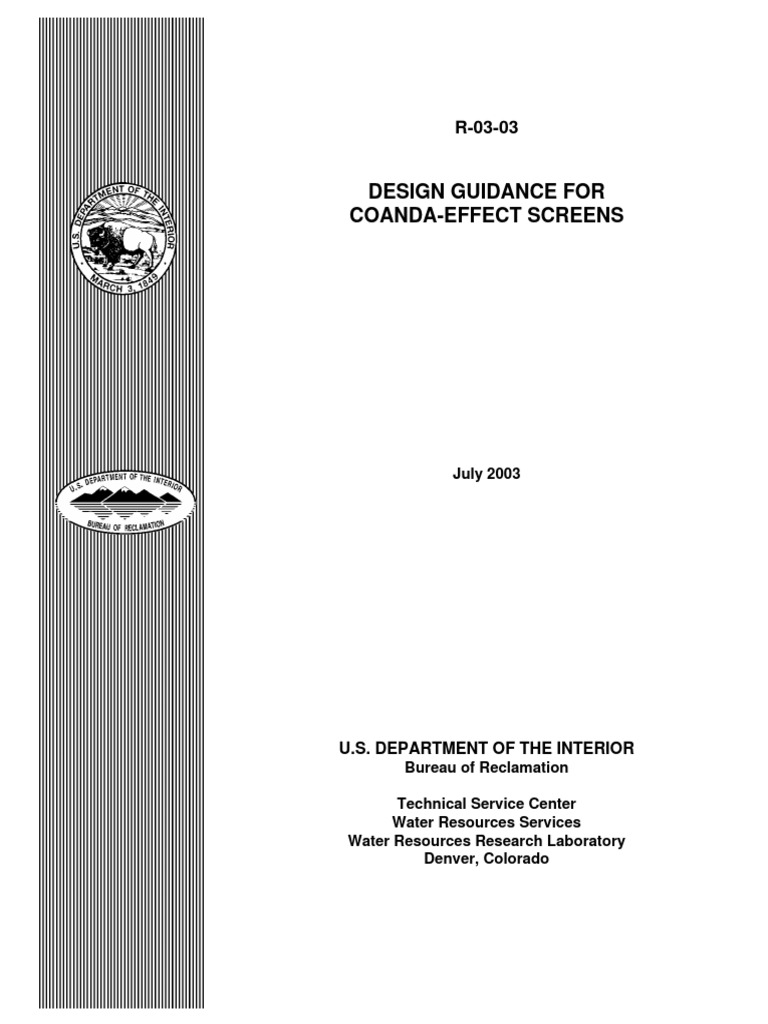 Design Guidance for Optimizing CoandaEffect Screens PDF Spillway