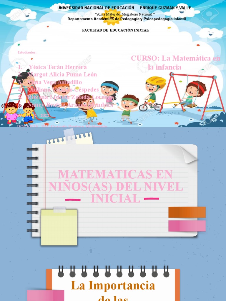 Matematica en Niños de 3 Años | PDF | Aprendizaje | Evaluación