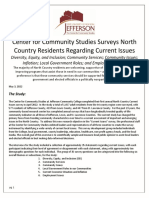 North Country Current Issues Survey Study Findings and Crosstabulations 5-2-22