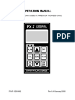 Operation Manual: Dakota Ultrasonics Model Px-7 Precision Thickness Gauge