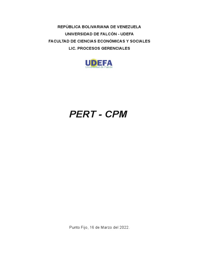 Diagrama PERT - CPM | PDF