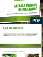 2 - Materias Primas Alimentares Vegetais