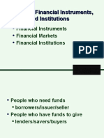 Chapter 3: Financial Instruments, Markets and Institutions Chapter 3: Financial Instruments, Markets and Institutions