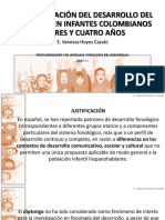 Caracterización Del Desarrollo Del Diptongo en Infantes Colombianos de 3 y 4 Años