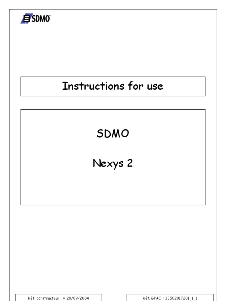 Sdmo Mics Nexys Control Panel Manual PDF Fuse (Electrical) Electrical Equipment