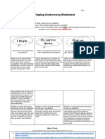 The Vaping Controversy Worksheet: Directions