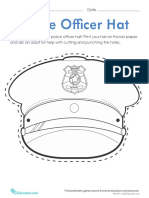 Police Officer Hat: Name Date