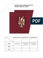 Procedimiento para Fabricacón de Estructuras de Acero