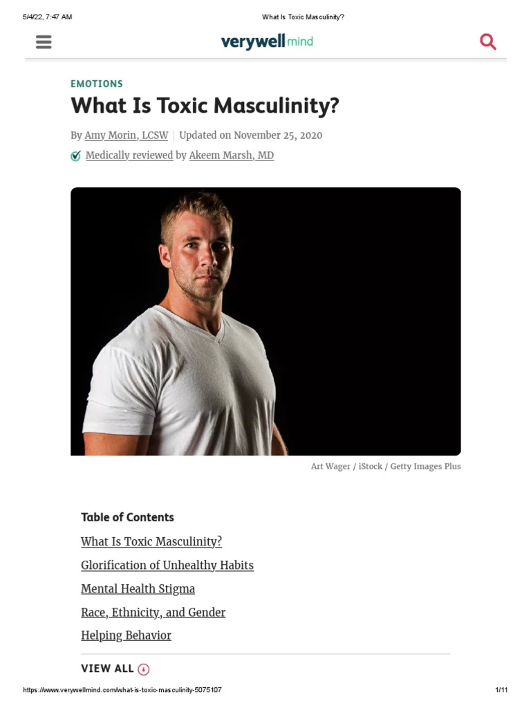 Understanding Toxic Masculinity | PDF | Masculinity | Gender