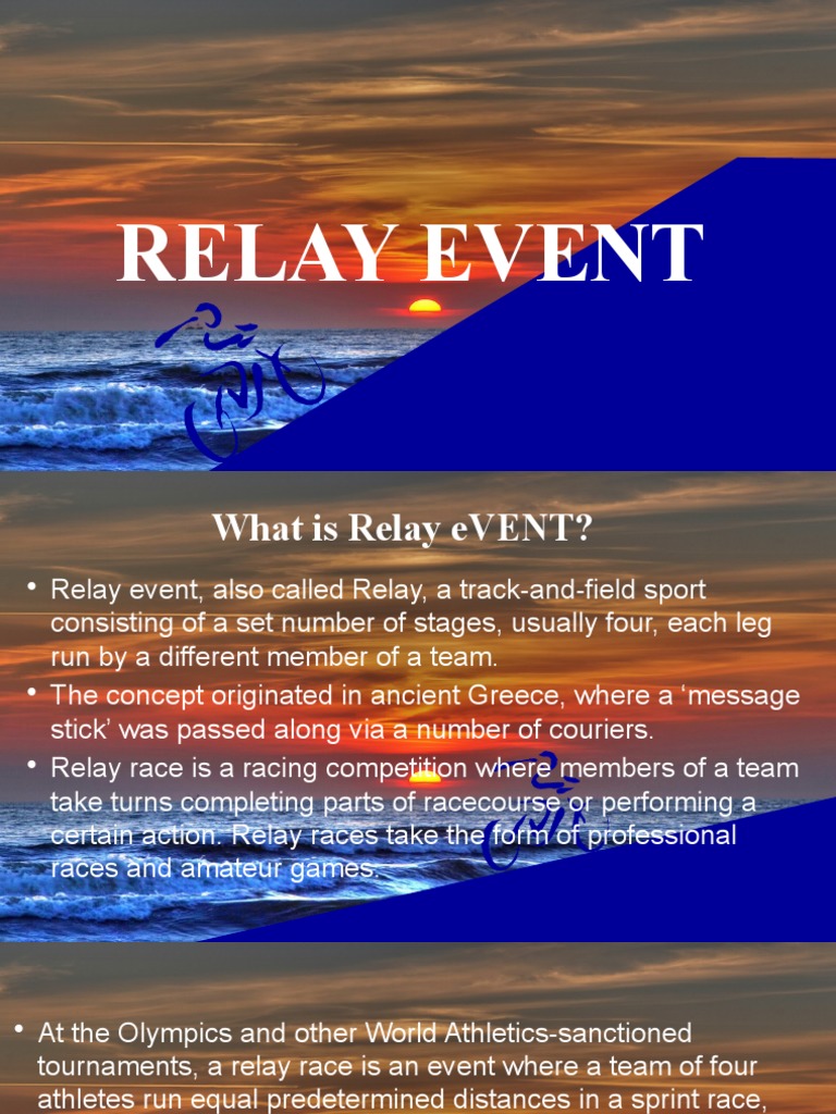 Relay Event Reporting | PDF | Track And Field | Team Sports