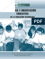 Tutoria y Orientacion Educativa en La Orientacion Secundaria