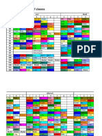 Summary Timetable of Classes