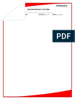 Evaluación de lectura sobre causas de accidentes de tránsito