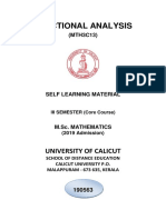 Functional Analysis: University of Calicut