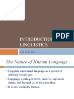 The Nature of Language and Linguistics