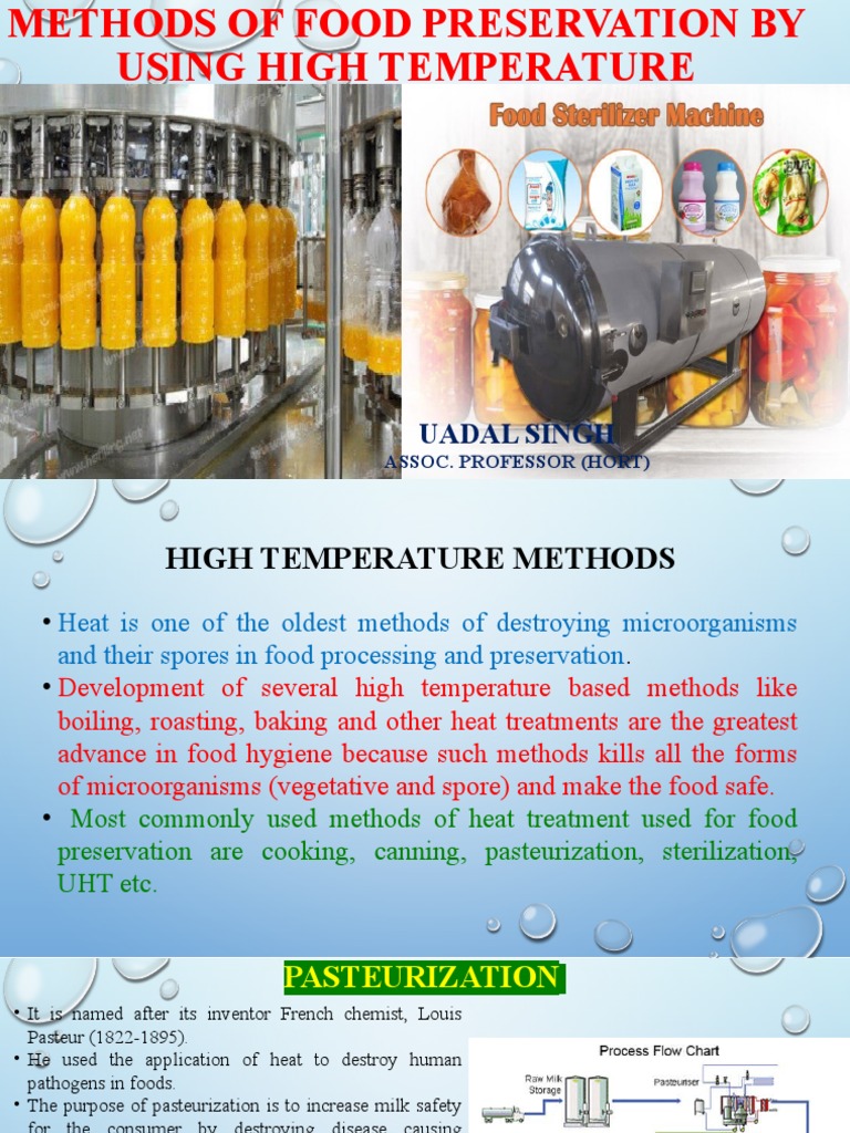 High Temperature Food Preservation Methods | PDF | Food Preservation | Milk