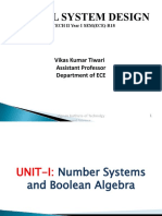 Digital System Design: Vikas Kumar Tiwari Assistant Professor Department of ECE