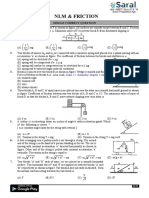 Newtons Laws of Motion and Friction JEE Advanced Important Questions