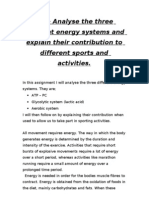 ENERGY SYSTEMS - Analyse The 3 Different Energy Systems - 1.2