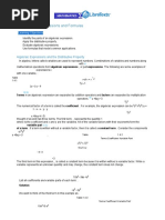 Algebraic Expressions and The Distributive Property