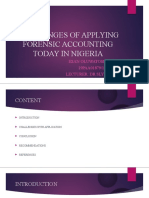 Challenges of Applying Forensic Accounting Today in Nigeria