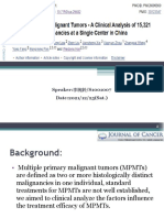 Multiple Primary Malignant Tumors - A Clinical Analysis1101225李琬鈴報告