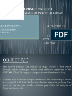 Topic:-Analysis of Purity of Drugs